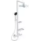 IS-Duschsystem-Alu-m-CTherm-Brausethem-2-Ablagen-2F-HB-u-2F-Kopfbrause-Silver-BD583SI gallery number 1